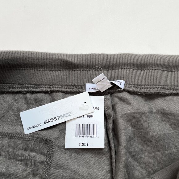 James Perse Linen Utility Pant Olive Size James Perse 2 US Medium NEW NWT - Picture 4 of 8